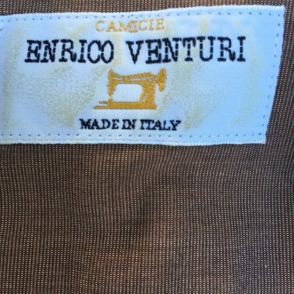 Brown Checkered Enzo Suit Virgin Wool 40R 30x30 Pant, Dress Shirt, Pocket Square - Picture 11 of 12